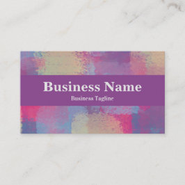 ピンクモダンと紫のパッチワーク抽象デザイン 名刺