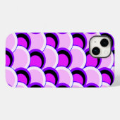 ピンクモダンと紫の円 Case-Mate iPhoneケース (裏面 (横))