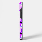 ピンクモダンと紫の円 iPhoneケース (左側面)