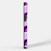 ピンクモダンと紫の円 iPhoneケース (右側面)