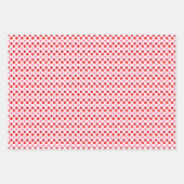 ピンクモダンと赤のバレンタインデーのパターン ラッピングペーパーシート (正面3)