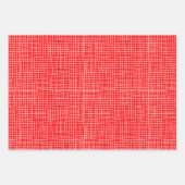 ピンクモダンと赤のバレンタインデーのパターン ラッピングペーパーシート (正面2)