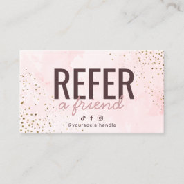 ピンクモダンと金ゴールドがフレンドカードを参照 名刺