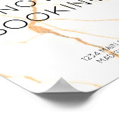 ピンクモダンと金ゴールドの大理石のビジネスポスター ポスター (角)