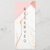 ピンクモダンと金ゴールドの大理石の予約チェア記号 メニュー (正面)