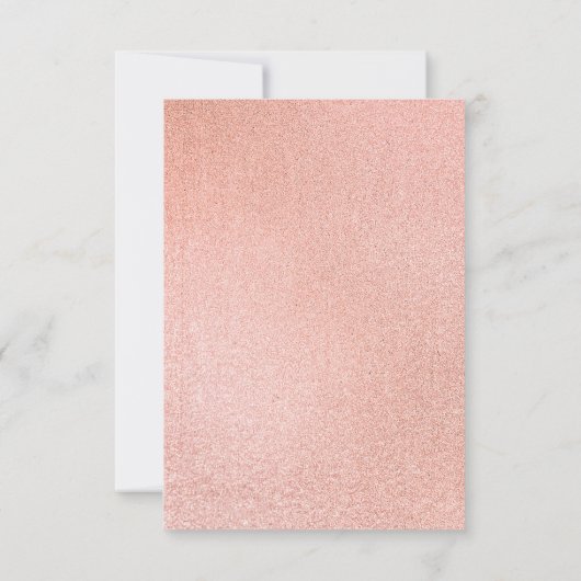 ピンクモダンと金ゴールドの大理石シャワー招待状 (裏面)