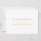 ピンクモダンと金ゴールドの蝶エレガント サンキューカード (裏面)