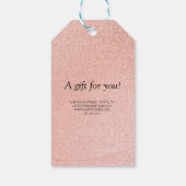 ピンクモダンと金ゴールド大理石 ギフトタグ (裏面)