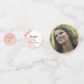 ピンクモダンと金ゴールド大理石 コンフェッティ (正面)