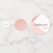 ピンクモダンと金ゴールド大理石 コンフェッティ (裏面)