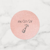 ピンクモダンと金ゴールド大理石 コンフェッティ (スモール正面)