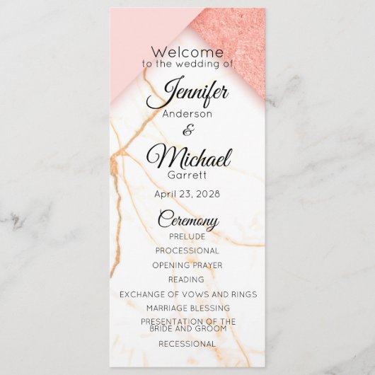 ピンクモダンと金ゴールド大理石 プログラム (正面)