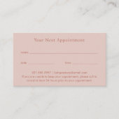 ピンクモダンと金ゴールド抽象芸術エレガント 予約カード (正面)