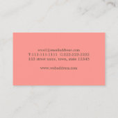 ピンクモダンと金ゴールド 名刺 (裏面)