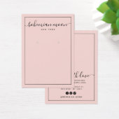 ピンクモダンと黒の文字飾りカード (デスク)