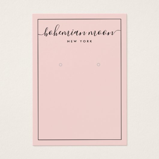 ピンクモダンと黒の文字飾りカード (正面)