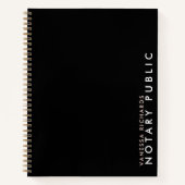 ピンクモダンと黒の縦公証人 ノートブック (正面)