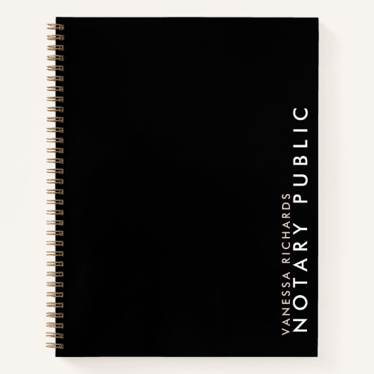 ピンクモダンと黒の縦公証人 ノートブック (正面)