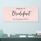 ピンクモダンな花嫁の最後の夜のデザイン 横断幕 (トレードショー)