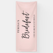 ピンクモダンな花嫁の最後の夜のデザイン 横断幕 (縦)