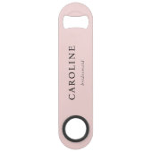 ピンクモダンのエレガント花嫁 スピード栓抜き (裏面)