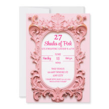 ピンクモダンのエレガント誕生日