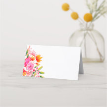 ピンクモダンのオレンジ色の花結婚の歓迎