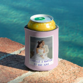 ピンクモダンのカスタムウェディングフォトパーソナライズされた 缶クーラー