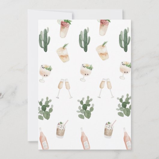 ピンクモダンのガーリー誕生日の週末の日程 招待状 (裏面)