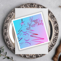 ピンクモダンのクリスマスツリー新年パーティー