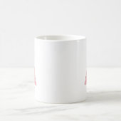 ピンクモダンのクリスマスツリー コーヒーマグカップ (中央)
