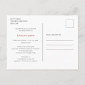 ピンクモダンのグリッター写真の卒業発表 ポストカード (裏面)