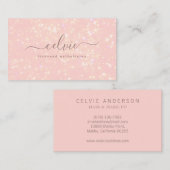 ピンクモダンのグリッター《写真》ぼけ味|名刺 名刺 (正面/裏面)