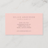 ピンクモダンのグリッター《写真》ぼけ味|名刺 名刺 (裏面)