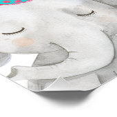 ピンクモダンのサファリパーティー動物誕生日歓迎 ポスター (コーナー)