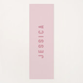 ピンクモダンのシンプルミニマリスト名 ヨガマット (正面)