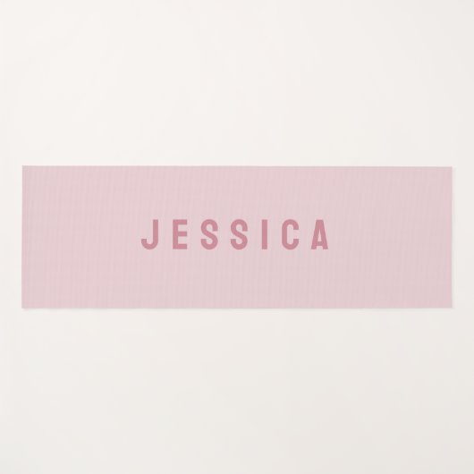 ピンクモダンのシンプルミニマリスト名 ヨガマット (正面(横))