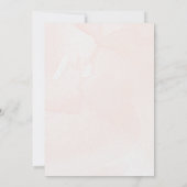 ピンクモダンのシンプル花結婚式招待状 招待状 (裏面)