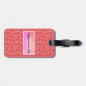 ピンクモダンのスイカ、夏 ラゲッジタグ (裏面横)