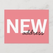 ピンクモダンのタイポグラフィの動きの発表 ポストカード (正面)