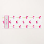 ピンクモダンのチューリップフローラ名monogram yoga mat ヨガマット (正面(横))