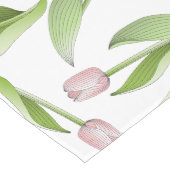 ピンクモダンのチューリップ花 ミディアムテーブルランナー (コーナー)