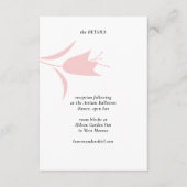 ピンクモダンのチューリ結婚ップ エンクロージャーカード (正面)