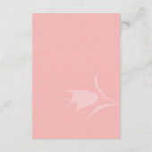 ピンクモダンのチューリ結婚ップ エンクロージャーカード (裏面)