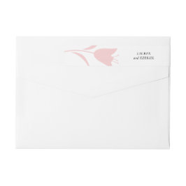 ピンクモダンのチューリ結婚ップ ラップアラウンドラベル