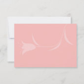 ピンクモダンのチューリ結婚ップ 出欠カード (裏面)