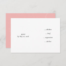 ピンクモダンのチューリ結婚ップ 出欠カード