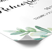 ピンクモダンのトロピカルリハーサルディナーウェルカム ポスター (角)