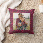 ピンクモダンのドット写真 クッション (ブランケット)