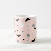ピンクモダンのハロウィーンで行こう不気味 コーヒーマグカップ (中央)